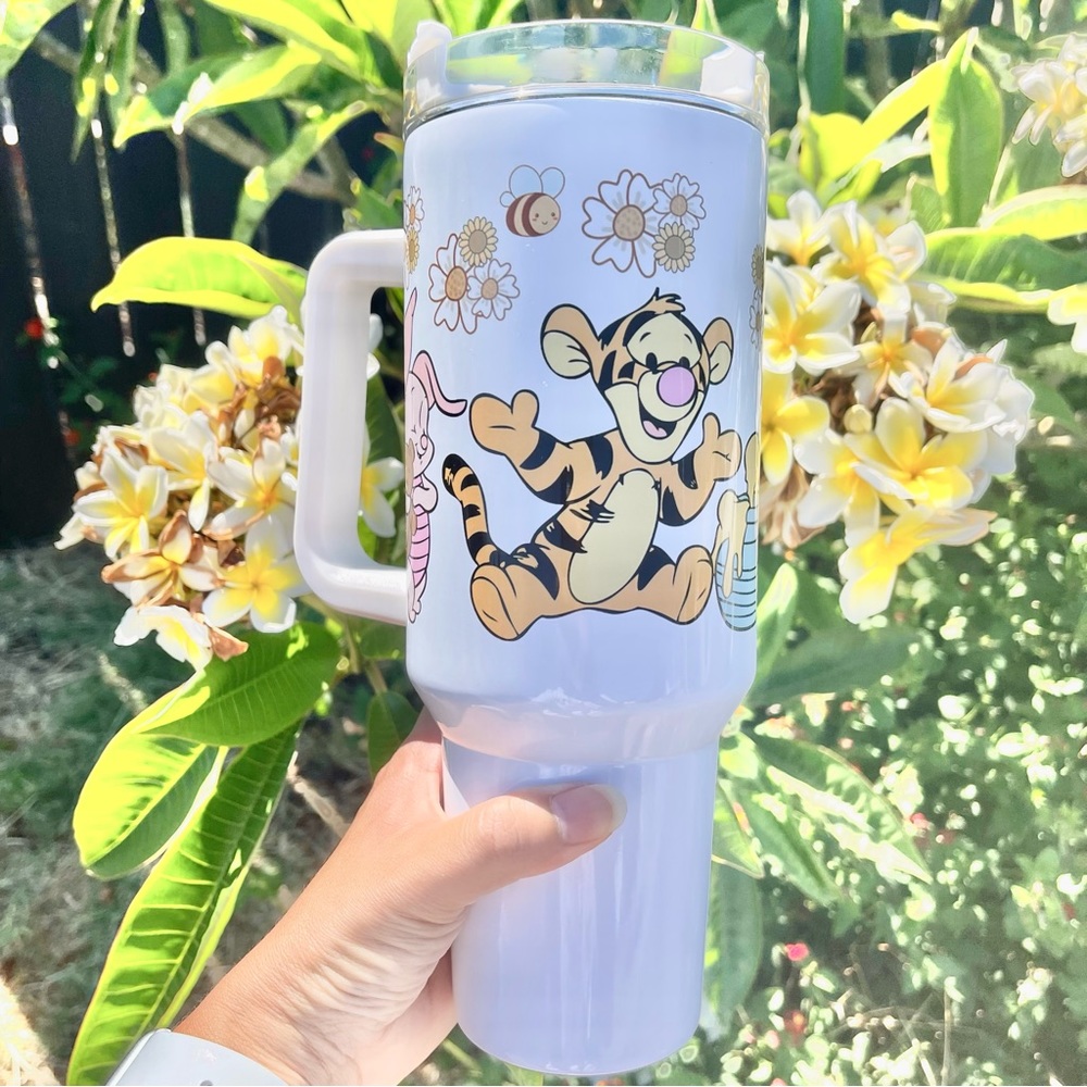 Disney Winnie the Pooh 40 oz Tumbler double wall stainless travel office tumbler - Picture 4 of 7